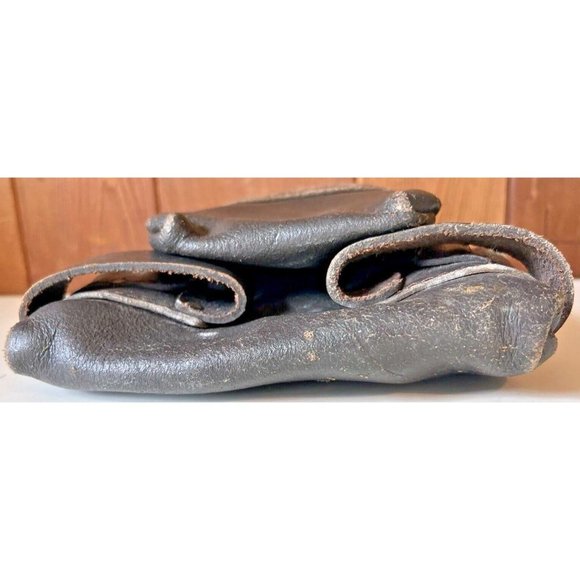 Construction Tool Nail Belt Pouch Premium Leather 12 Pocket Vintage - Picture 4 of 4